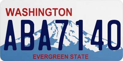 WA license plate ABA7140
