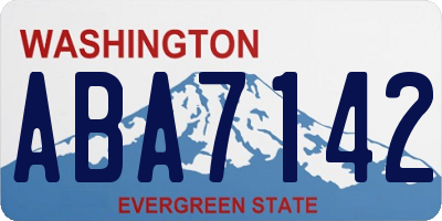 WA license plate ABA7142