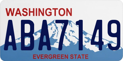 WA license plate ABA7149