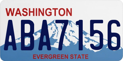 WA license plate ABA7156