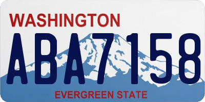 WA license plate ABA7158