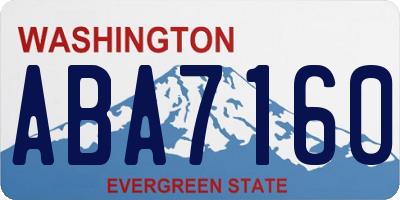 WA license plate ABA7160