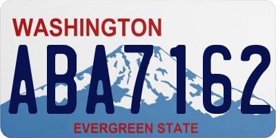 WA license plate ABA7162