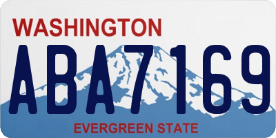 WA license plate ABA7169