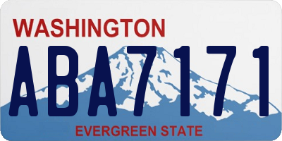 WA license plate ABA7171