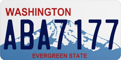 WA license plate ABA7177