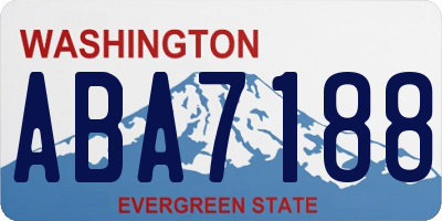 WA license plate ABA7188