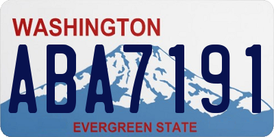 WA license plate ABA7191