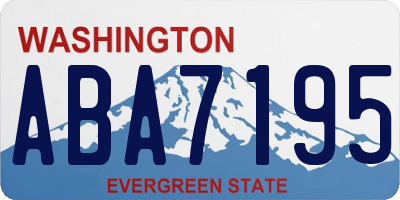 WA license plate ABA7195