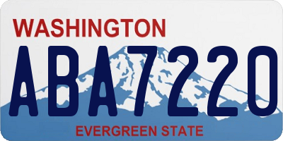 WA license plate ABA7220