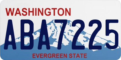 WA license plate ABA7225
