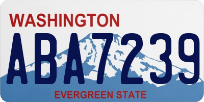 WA license plate ABA7239