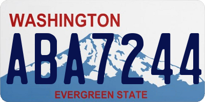 WA license plate ABA7244