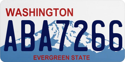 WA license plate ABA7266