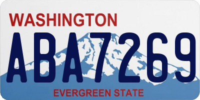 WA license plate ABA7269