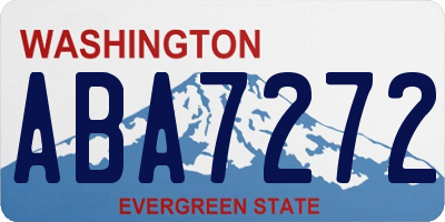 WA license plate ABA7272