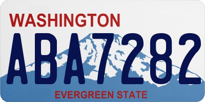 WA license plate ABA7282