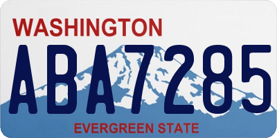 WA license plate ABA7285