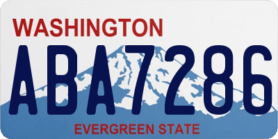 WA license plate ABA7286