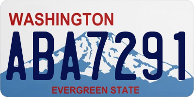WA license plate ABA7291