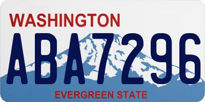 WA license plate ABA7296