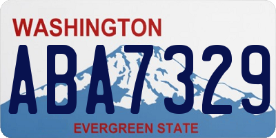 WA license plate ABA7329