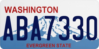 WA license plate ABA7330