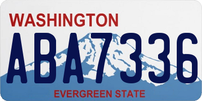 WA license plate ABA7336