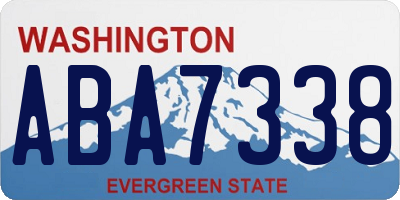 WA license plate ABA7338