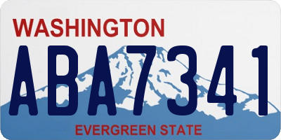 WA license plate ABA7341