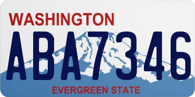 WA license plate ABA7346