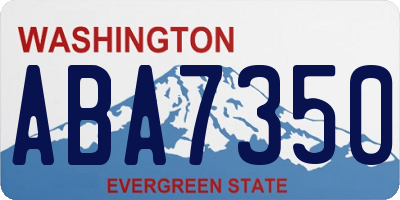 WA license plate ABA7350