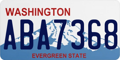 WA license plate ABA7368