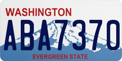 WA license plate ABA7370