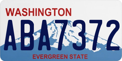WA license plate ABA7372