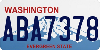 WA license plate ABA7378