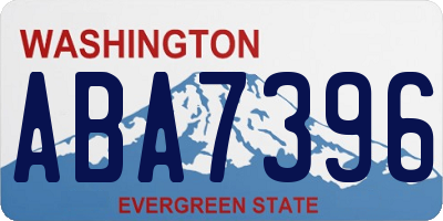 WA license plate ABA7396