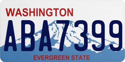 WA license plate ABA7399