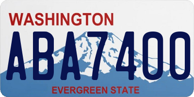 WA license plate ABA7400