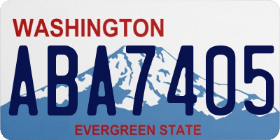 WA license plate ABA7405