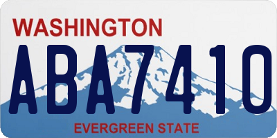 WA license plate ABA7410