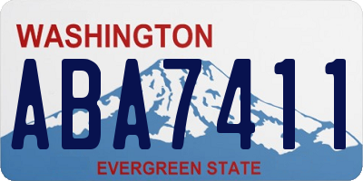 WA license plate ABA7411