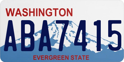 WA license plate ABA7415