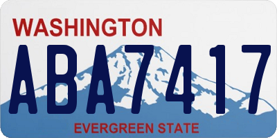 WA license plate ABA7417