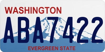 WA license plate ABA7422