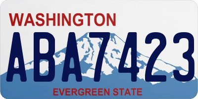 WA license plate ABA7423