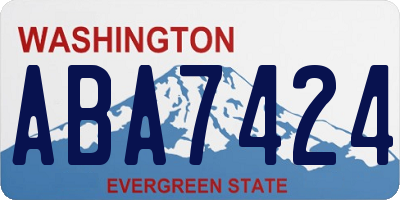 WA license plate ABA7424