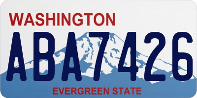 WA license plate ABA7426