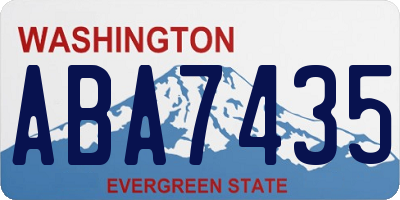 WA license plate ABA7435