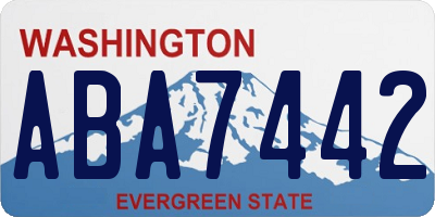 WA license plate ABA7442